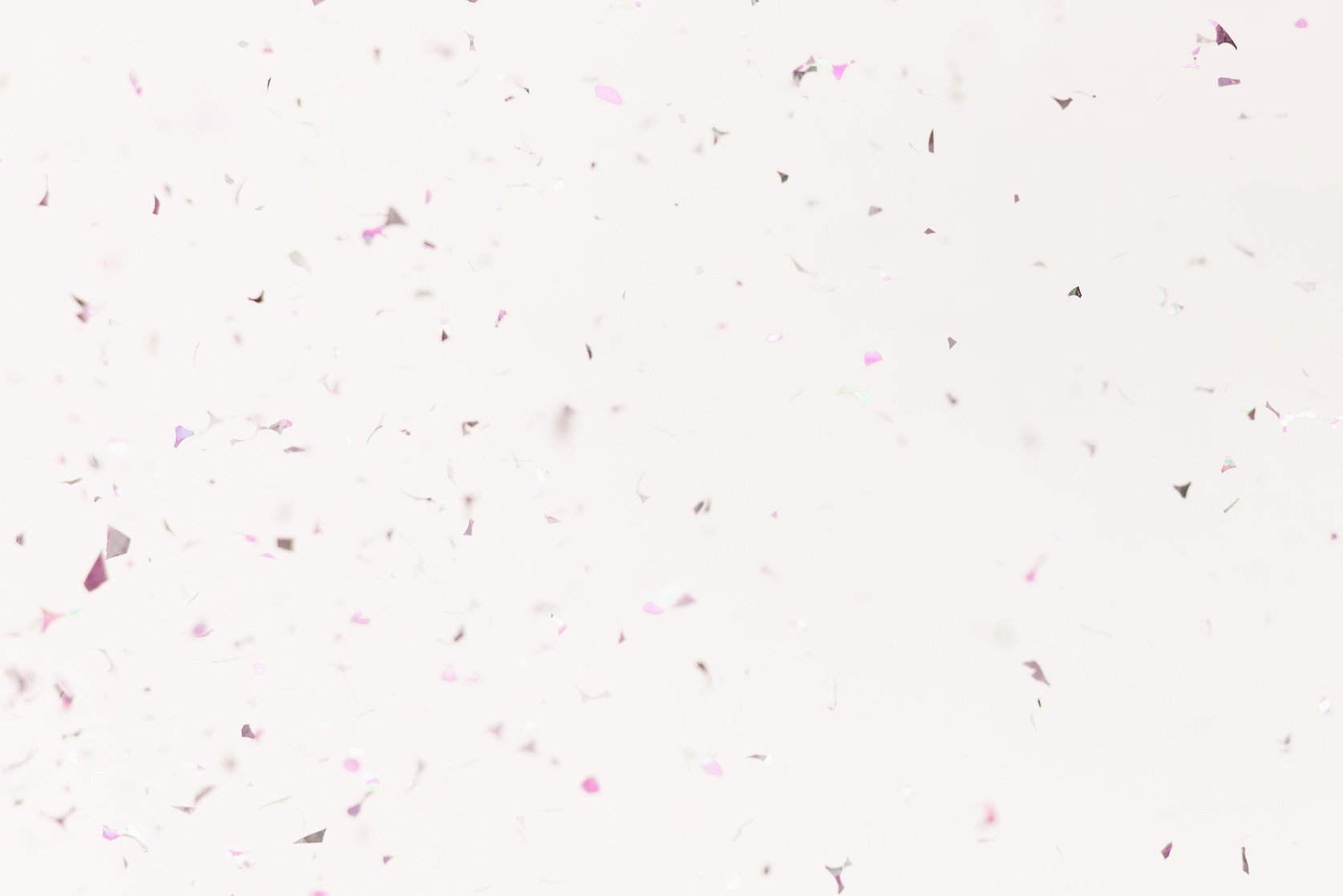 Flying silver confetti on a purple background. Template for advertising, blog or text. Festive background